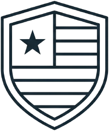 Star and stripes shield icon